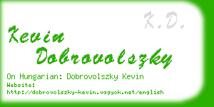 kevin dobrovolszky business card